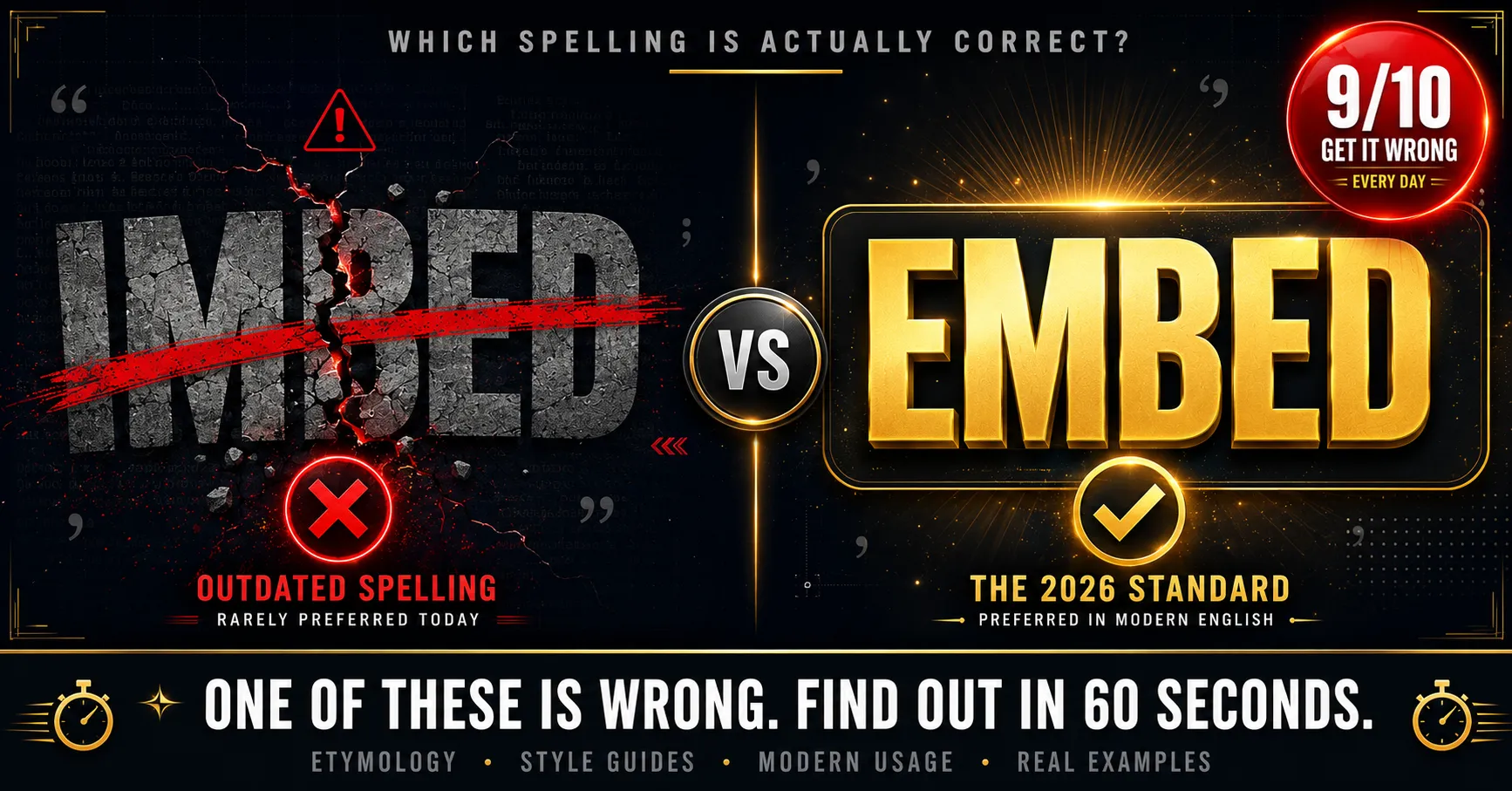 Imbed vs. Embed