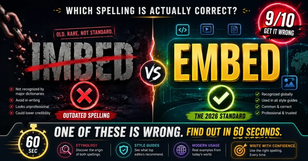 Imbed vs. Embed