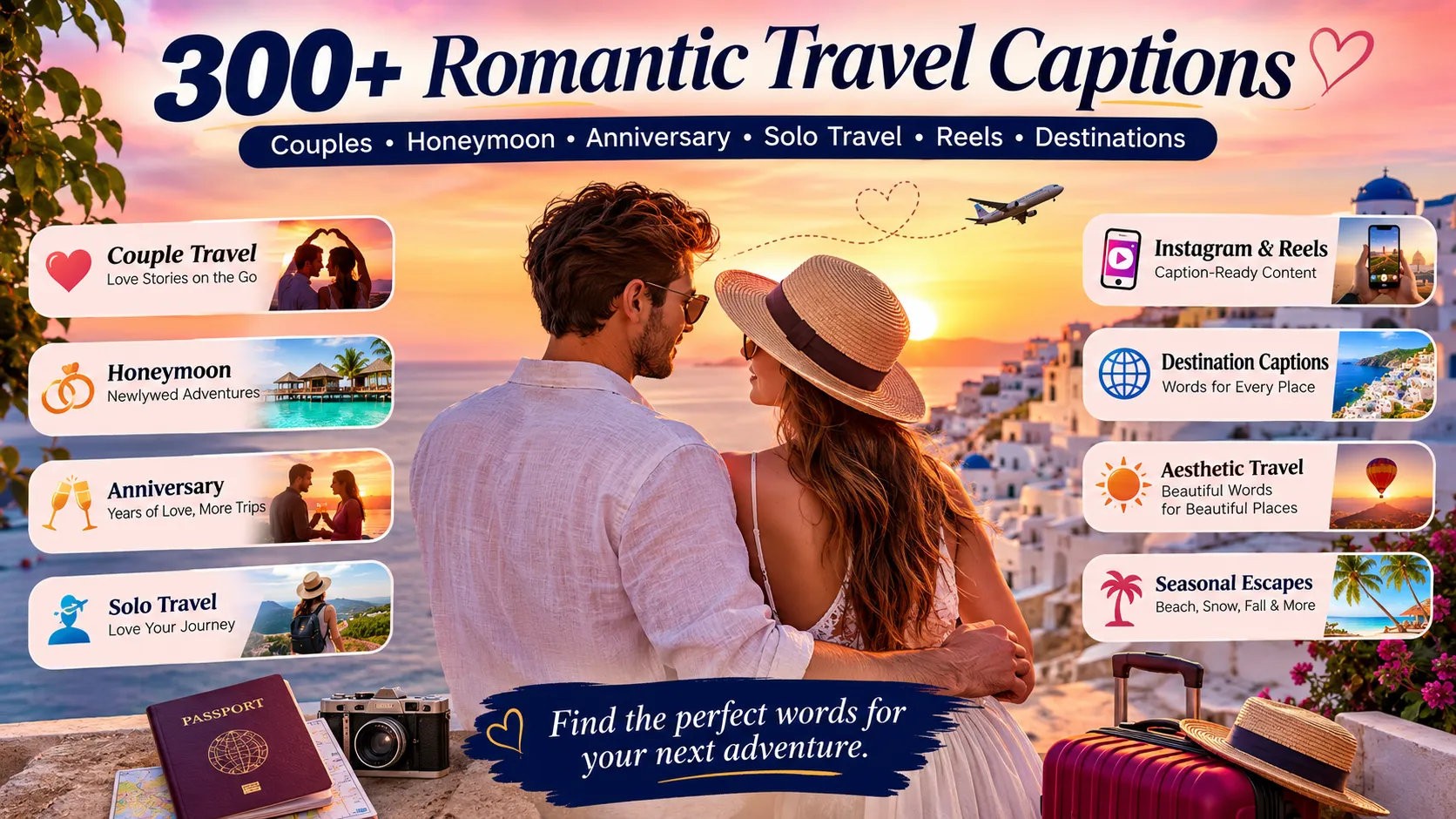 Romantic Travel Captions