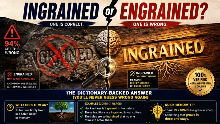 Ingrained or Engrained