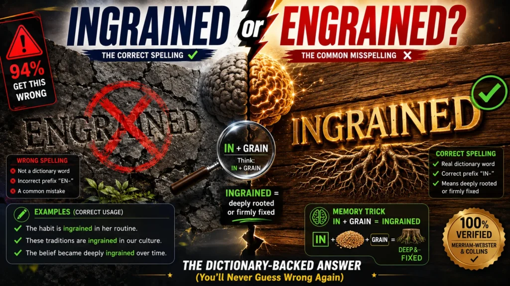 Ingrained or Engrained